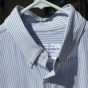 Mizzen and Main Blue and Grey Dress Shirt XL size.